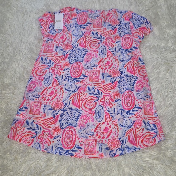 NWT Lilly Pulitzer Etta Scoop Neck Top "Lil Sun Sea Sand" - Picture 10 of 11